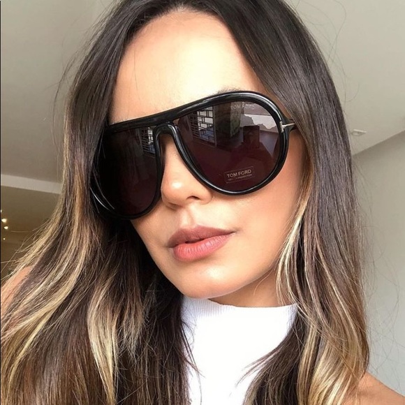 Tom Ford Accessories - NIB TOM FORD OVERSIZED AVIATORS SUNGLASSES BLACK GRADIENT GREEN GREY UNISEX RARE